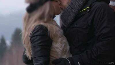 Passionate couple outdoor snow sex - porntry.com