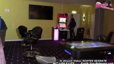 PUBLIC SCANDAL - German amateur teen makes bukkake in the casino - veryfreeporn.com - Germany