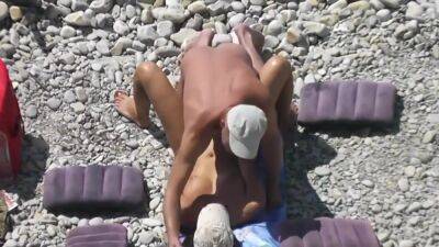 Busty Amateur Milf Gets Her Cunt On The Side Of The Beach - hclips.com