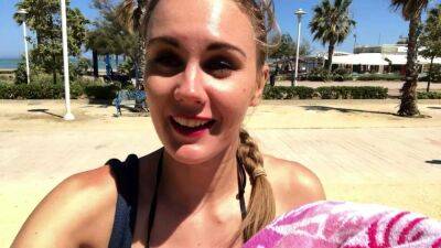 Amateur blonde Kaira in mini skirt masturbation scene - drtuber.com