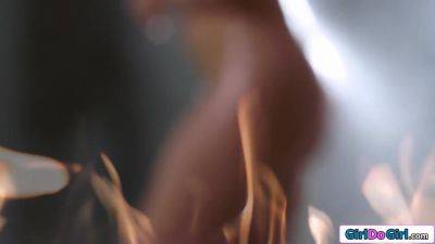 Lesbian couple is cute babes first pussy licking experience - txxx.com
