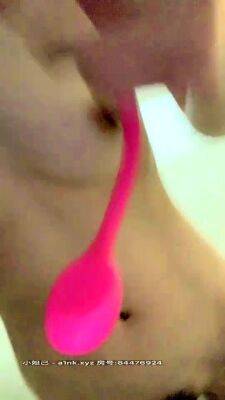 Horny amateur masked Asian teen toying on webcam show - drtuber.com