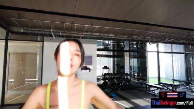 Amateur Thai MILF gym and big cock workout to keep her fit and in shape - hotmovs.com - Thailand