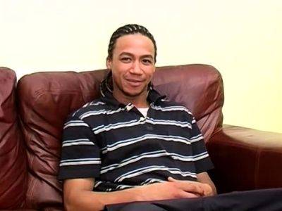 Black British amateur Steve masturbates solo and jizzes - drtuber.com - Britain