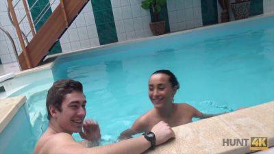 Watch as this couple indulges in a relaxing spa session with a hunter who can't get enough of fucking - sexu.com - Czech Republic