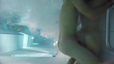 Teen couple masturbates with the jet stream and she gets fingered in the sauna pool - hclips.com