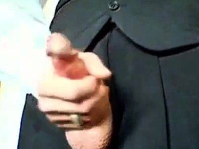 Amateur Daddy Stroking Hard in a Suit - drtuber.com