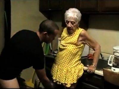 American Amateur Fucks a Dirty-Talking Granny in Doggy Style - drtuber.com - Usa