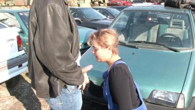 Horny German Couple Fucks on Car Hood - Petra Wegat Big Tits Outdoor Sex - veryfreeporn.com - Germany