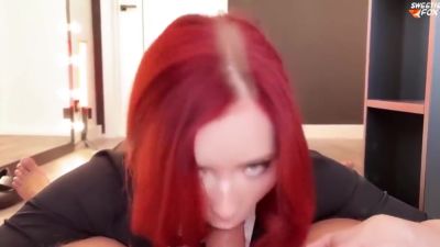 Redhead Girl In Pantyhose Enjoys Homemade Porn With Her Lover - hotmovs.com