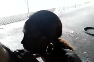 Sexy brunette amateur sucking and fucking cock naked outdoor - drtuber.com