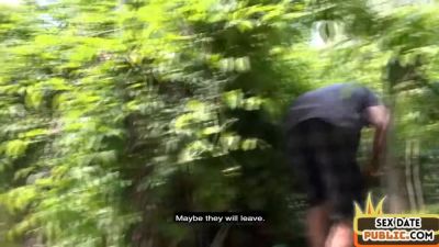 Public amateur German babe fucked outdoor after casting - sexu.com - Germany