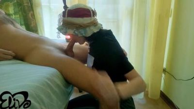 ElivaLove Handcuffed & Throat Filled - Amateur Blowjob & Cum in Mouth - porntry.com - Italy