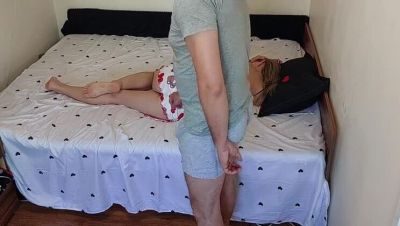 Stepdaughter Fucks Stepdad Hard in Same Room - Homemade Creampie - porntry.com