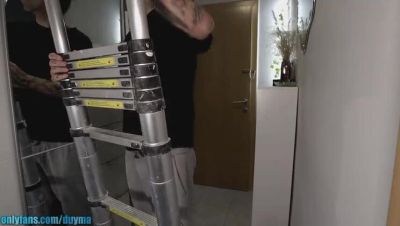 Hot Goth Girl Fucks Handyman Standing - Big Tits & Big Ass Homemade Sex - veryfreeporn.com