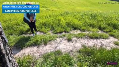 Redhead Wife Gives Risky Outdoor Blowjob to Stranger's Big Cock - Amateur Homemade - veryfreeporn.com - Italy