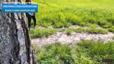 Redhead Wife Gives Risky Outdoor Blowjob to Stranger's Big Cock - Amateur Homemade - veryfreeporn.com - Italy