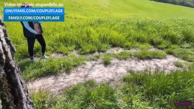 Redhead Wife Gives Risky Outdoor Blowjob to Stranger's Big Cock - Amateur Homemade - veryfreeporn.com - Italy