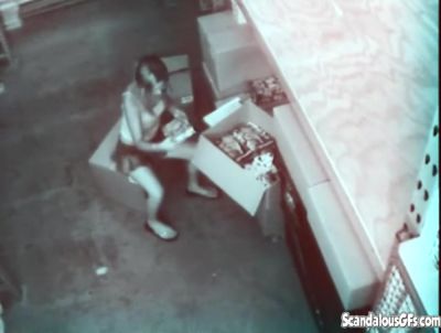 Stock room slut masturbating caught on spycam - txxx.com