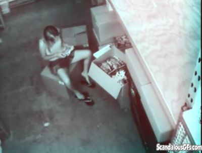 Stock room slut masturbating caught on spycam - txxx.com