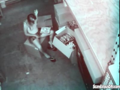 Stock room slut masturbating caught on spycam - txxx.com