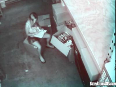 Stock room slut masturbating caught on spycam - txxx.com