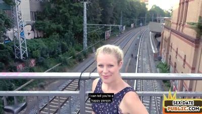 Inked public babe fucked by sex date outdoor in amateur sex - sexu.com - Germany