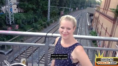 Inked public babe fucked by sex date outdoor in amateur sex - sexu.com - Germany