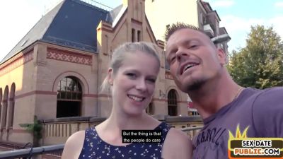 Inked public babe fucked by sex date outdoor in amateur sex - sexu.com - Germany