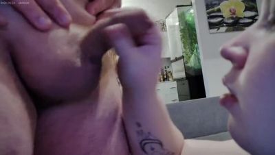 German Amateur Handjob - Bigbubskity Pleasures Two Guys & Makes Them Cum Hard - xxxfiles.com - Germany