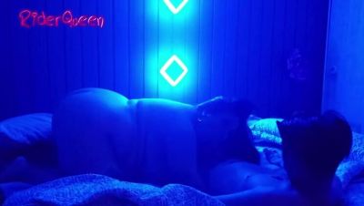 Stepson fucks curvy MILF in motel bed - RiderQueen big tits homemade - porntry.com - Usa