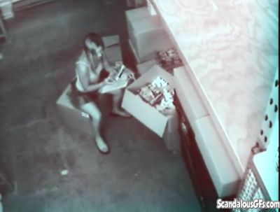 Stock room slut masturbating caught on spycam - hotmovs.com