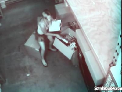 Stock room slut masturbating caught on spycam - hotmovs.com