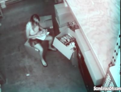 Stock room slut masturbating caught on spycam - hotmovs.com