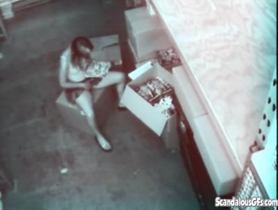 Stock room slut masturbating caught on spycam - hotmovs.com