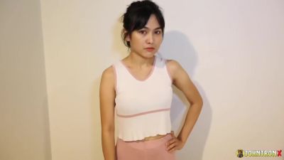 JohnTronX - Slim Asian teen amateur gets my dick inside her pussy in POV style - hotmovs.com - Thailand