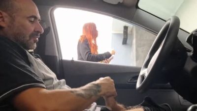 Risky Public Jerk Off to College Teens - Redhead Amateur Blowjob in Car 4K - veryfreeporn.com - Brazil