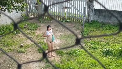 Naked Wife Flashing on Street - Brazilian Couple Outdoor Fun - porntry.com - Brazil