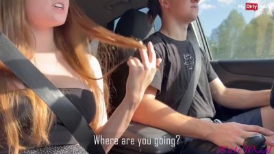 German Amateur Hitchhiker Blows Drivers Cock & Gets Fucked Hard In The Car - hclips.com - Germany