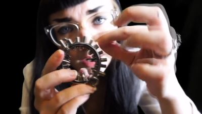 Amateur busty brunette masturbates and does hand job - drtuber.com