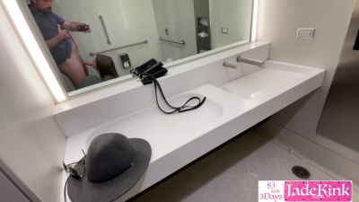 Kinky exhibitionist couple fucking in public washroom - txxx.com
