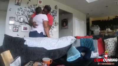 Hot MILF MonniLuv Gets Fucked Hard By Capscuming In The Great Room - Amateur BBW Ebony Couple - porntry.com