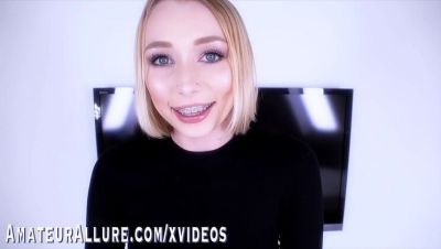 Athena May Braces Blowjob and Fucking - Hot Blonde Amateur - porntry.com