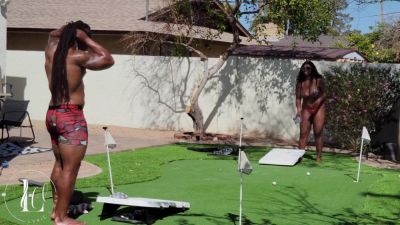Strip Cornhole Leads To Real Ebony Couple With Dreads Way And Lyric Sky - hclips.com