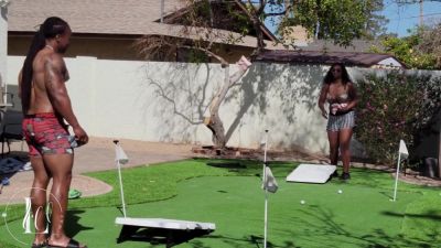 Strip Cornhole Leads To Real Ebony Couple With Dreads Way And Lyric Sky - hclips.com