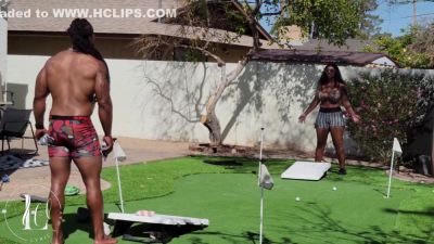 Strip Cornhole Leads To Real Ebony Couple With Dreads Way And Lyric Sky - hclips.com