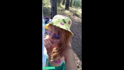 Hot Russian Amateur Sasha Bikeyeva Gets Wild Outdoor Fuck - Blowjob, Doggystyle & Cum on Face - porntry.com - Russia