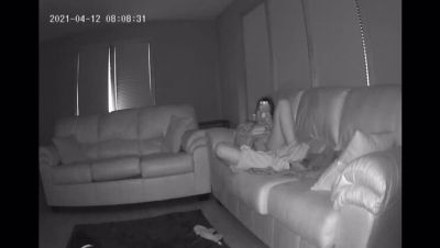 Hot MILF Caught Fingering Herself on Couch - Hidden Cam Spy POV - veryfreeporn.com