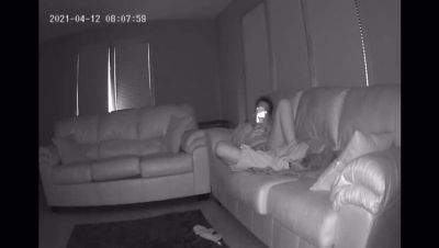 Hot MILF Caught Fingering Herself on Couch - Hidden Cam Spy POV - veryfreeporn.com