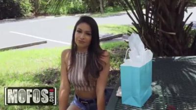 Katana Kombat Sucks Cock in Public - Amateur Latina Teen with Small Tits - MOFOS - xxxfiles.com